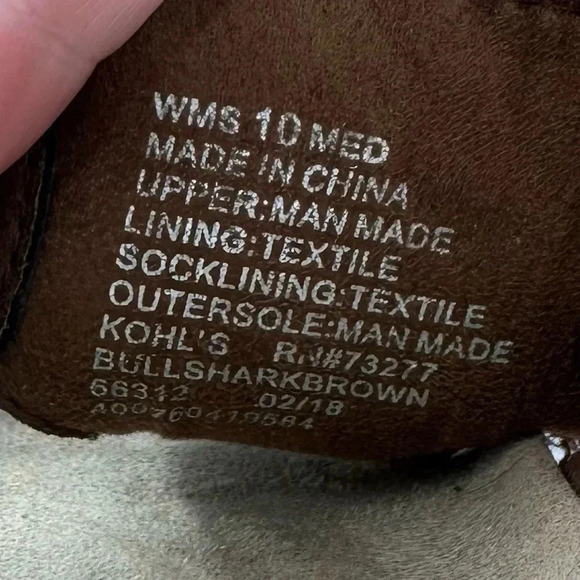 So sandals size 10 brown faux leather t-strap chunky flatforms vintage y2K 90s - Picture 12 of 13